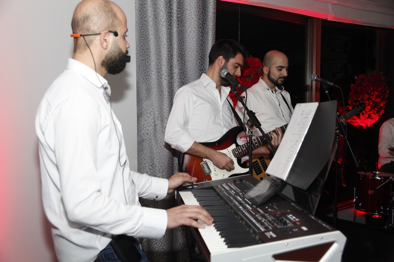 Charbel Khalil and the band at Burj on Bay 